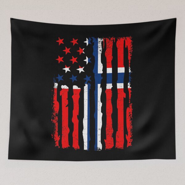 Item preview, Norwegian American Pride USA Flag Norway Roots designed and sold by pixeljamz.