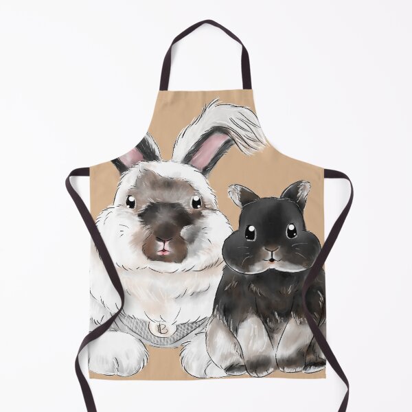 Item preview, Black and White Rabbit Couple designed and sold by bunniesmee.