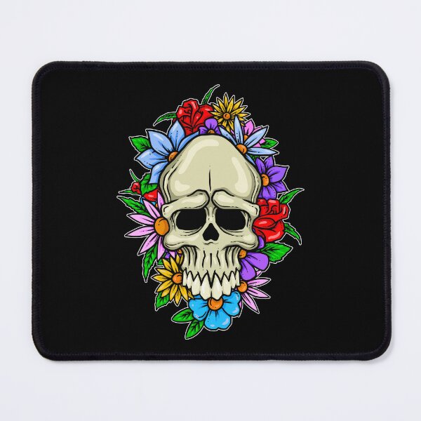 Item preview, Colorful Flower Skull Bouquet designed and sold by LaughinBones.