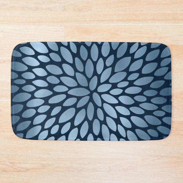 Item preview, Floral Bloom in Blue on Navy Blue designed and sold by meggydesigns.