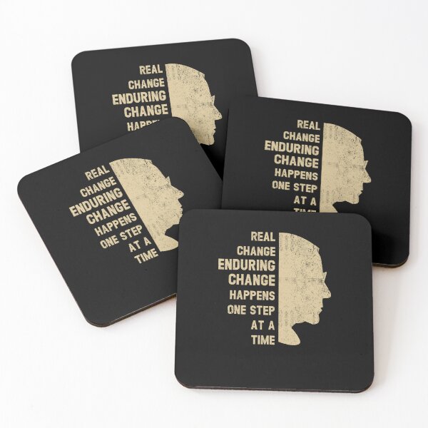 Item preview, Motivational RBG Quote Real Change Enduring Change happens one step at a time RBG fan gift retro Notorious RBG feminist  designed and sold by Simeon	 Dorelus.