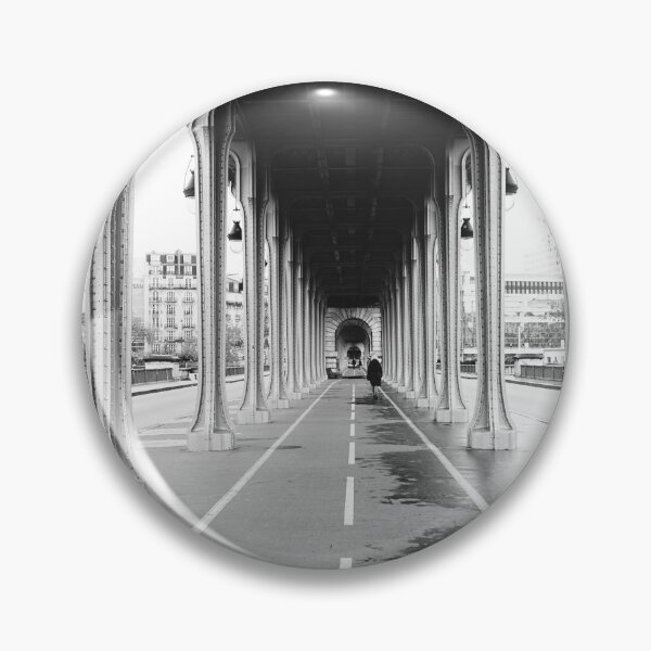 Item preview, Bir Hakeim Bridge - Underpass Between Metal Columns in Paris designed and sold by CarolinaReina.