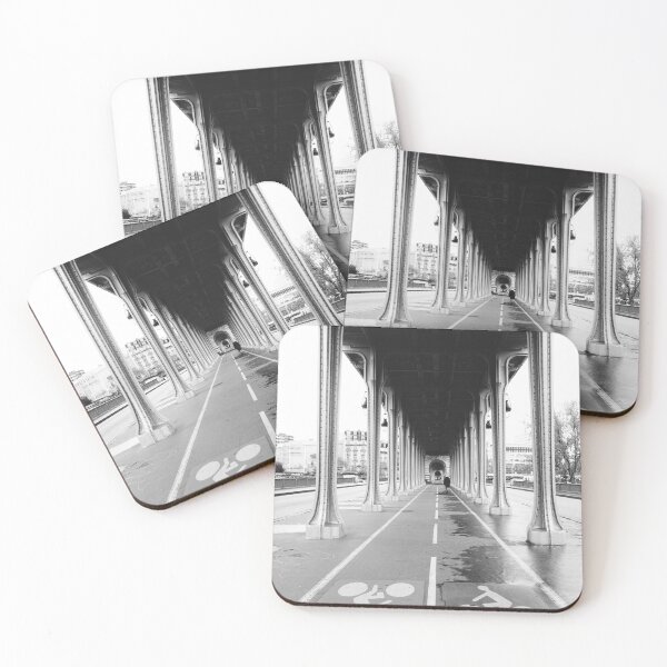 Item preview, Bir Hakeim Bridge - Underpass Between Metal Columns in Paris designed and sold by CarolinaReina.