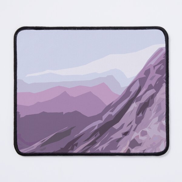 Item preview, Landscape Outdoor Mountains Purple Pastel Illustration - Nature designed and sold by MadandMean.