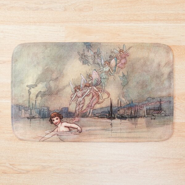 Item preview, Nadando más allá de la ciudad de Warwick Goble designed and sold by vintage-art.