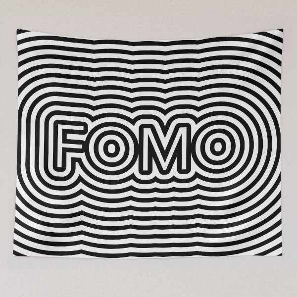 Item preview, Fomo optical illusion op art white lines designed and sold by Popalt.