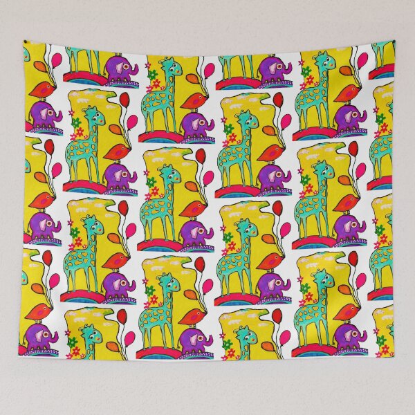 Item preview, beautiful giraffe- animals-elephants- bird- balloon designed and sold by karima-eldeeb.