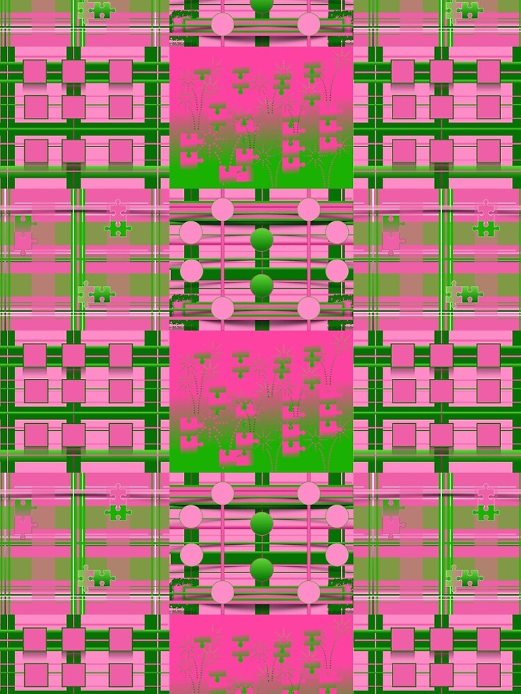 Thumbnail 4 of 4, A-Line Dress, Pink & Green Fashions / Products designed and sold by montaque8.