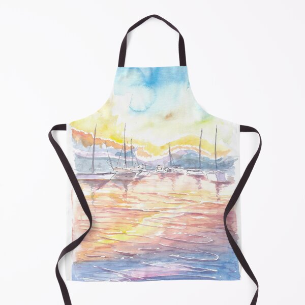 Item preview, Dreamy Yacht Harbour with Sunset and Light on Water designed and sold by artshop77.