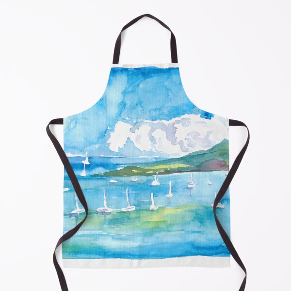 Item preview, Yachts and Sailboats anchored in a Caribbean Bay designed and sold by artshop77.