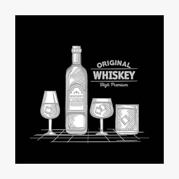 Item preview, Whiskey on the Rocks, Whiskey Lover designed and sold by antevasinart.