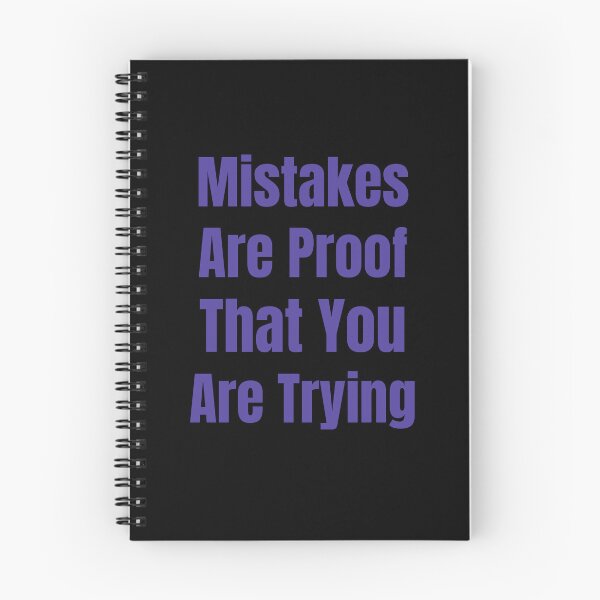 Item preview, Mistakes Are Proof That You Are Trying | Inspirational Quote | Motivational Quote | Navy Blue Bold designed and sold by campingforge.