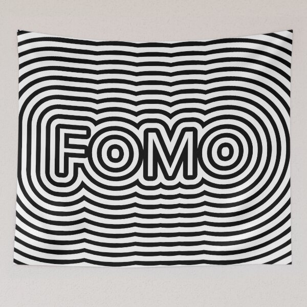Item preview, Fomo optical illusion op art black lines designed and sold by Popalt.