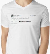 Young Thug No Homo We Smokin Tweet Men's V-Neck T-Shirt