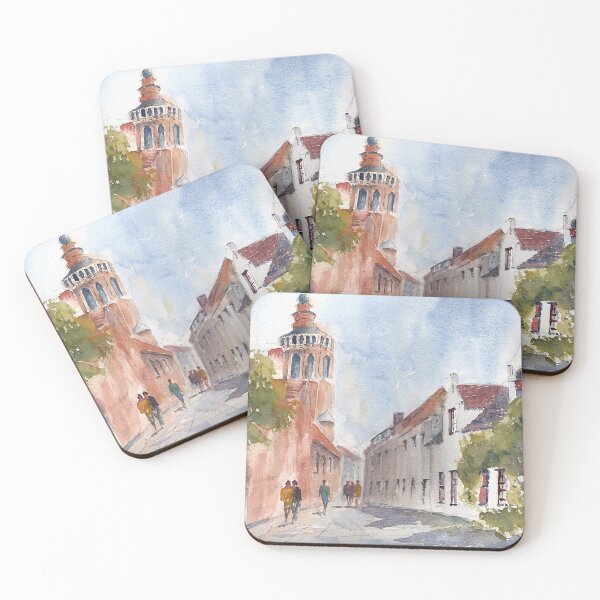 Item preview, A quiet street in Bruges designed and sold by Truewatercolour by Angela.