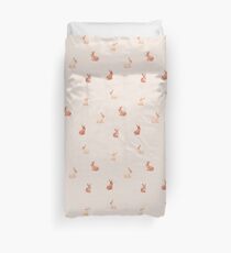 Bunny Gathering, Soft Pink Duvet Cover