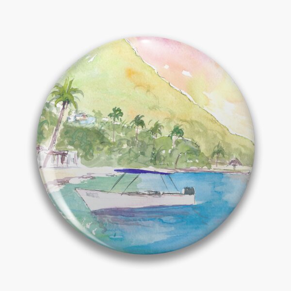Item preview, St Lucia Sunset and Amazing Piton Beach Scene designed and sold by artshop77.