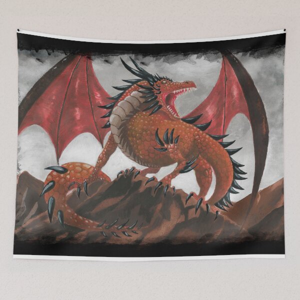 Item preview, RED DRAGON ON MOUNTAIN designed and sold by Renato Moraes.