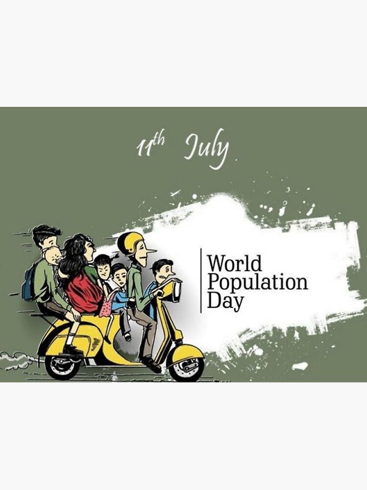 World population day, flat illustration of whole family with pet dog on a  motorbike, motorcycle poster, vector Stock Vector Image & Art - Alamy