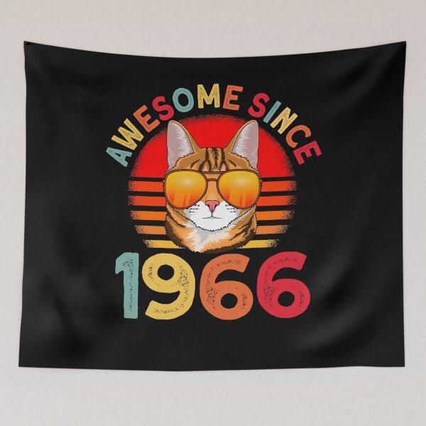 Item preview, Awesome since 1956 Cat vintage 56th Birthday designed and sold by Ibu83.