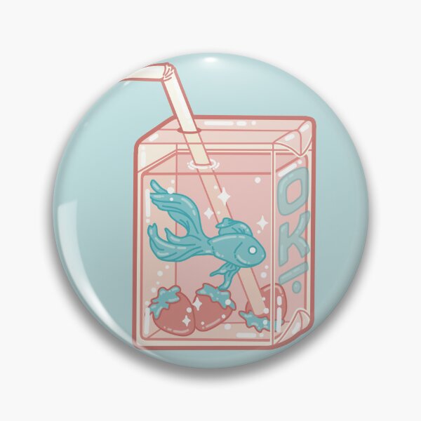 Artikelvorschau, Erdbeer-Fisch-Kawaii-Saft-Box entworfen und verkauft von WORMWOODstudio.