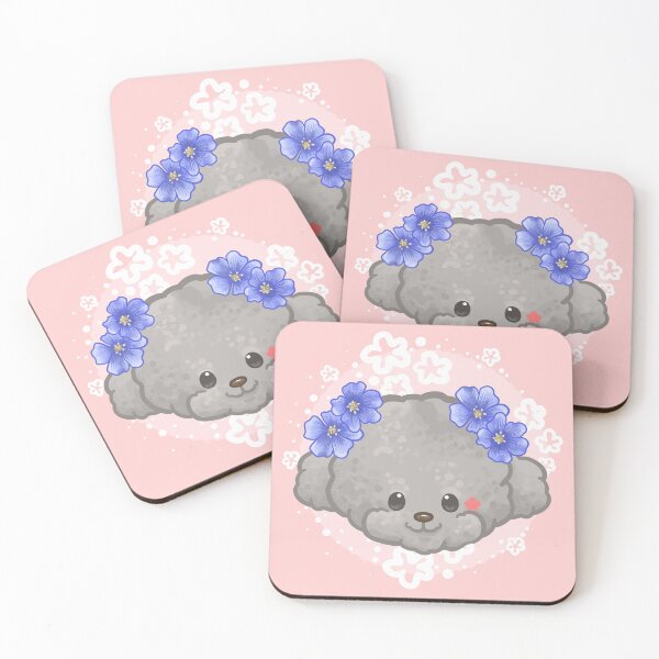 Item preview, Poodle wearing Linum lewisii Flower Head Band designed and sold by Khotekmei.