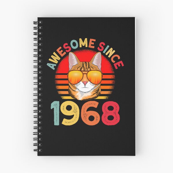 Item preview, Awesome since 1968 Cat vintage 54th Birthday designed and sold by Ibu83.