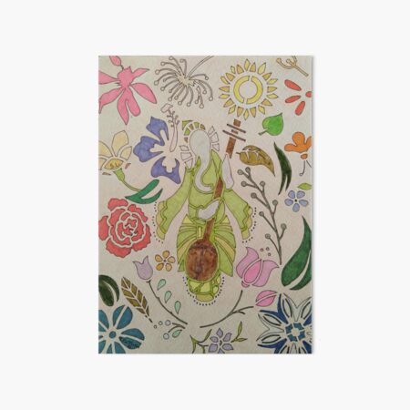 Gaia's Garden - Lute Art Board Print