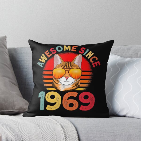 Item preview, Awesome since 1969 Cat vintage 53rd Birthday designed and sold by Ibu83.