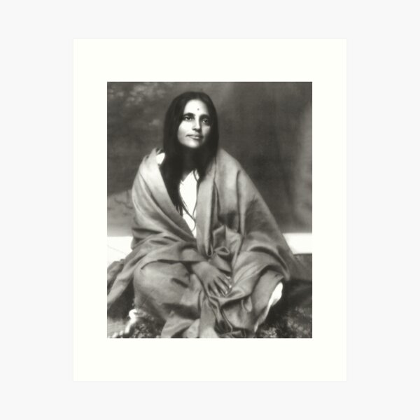 Item preview, Sri Anandamayi Ma. “I Bless You” Portrait  designed and sold by TJ Devadatta Best.