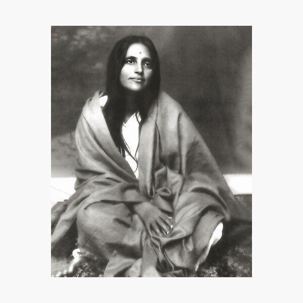 Item preview, Sri Anandamayi Ma. “I Bless You” Portrait  designed and sold by TJ Devadatta Best.