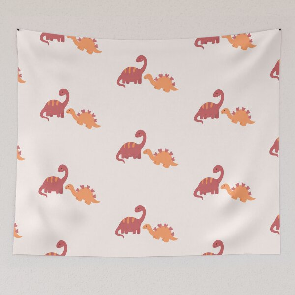 Item preview, maroon & orange dinos designed and sold by Camille Albers.