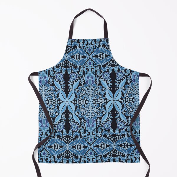 Item preview, Ornate Blue Vine Floral Pattern designed and sold by pear-la.