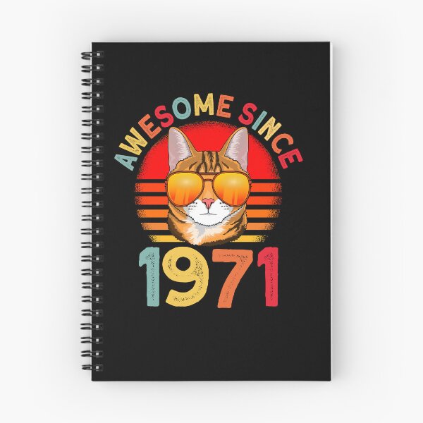 Item preview, Awesome since 1971 Cat vintage 51st birthday designed and sold by Ibu83.