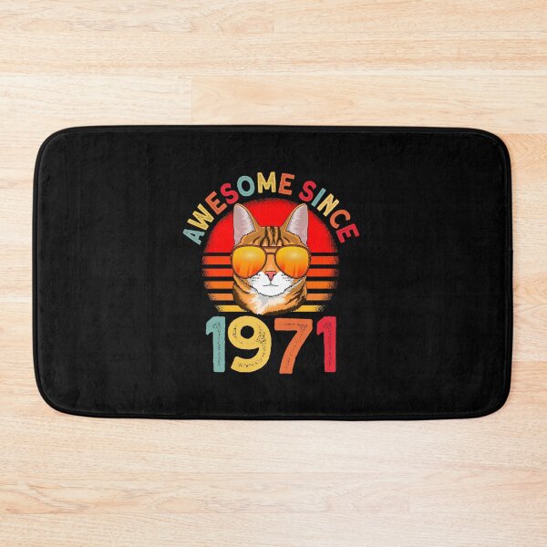 Item preview, Awesome since 1971 Cat vintage 51st birthday designed and sold by Ibu83.