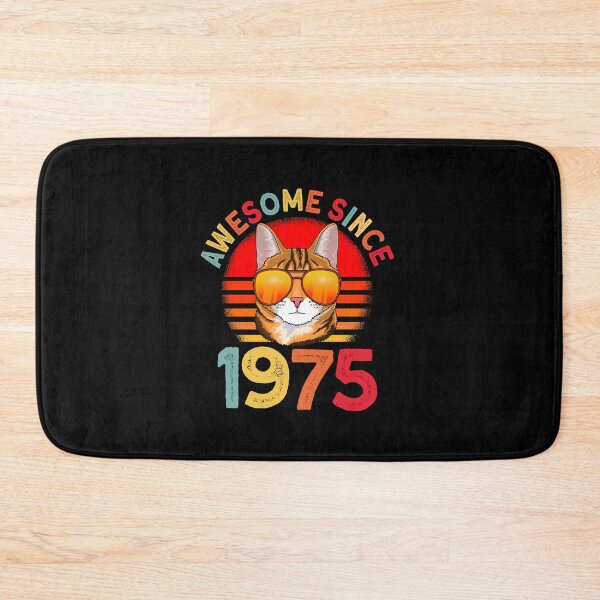 Item preview, Awesome since 1975 Cat vintage 47th Birthday designed and sold by Ibu83.