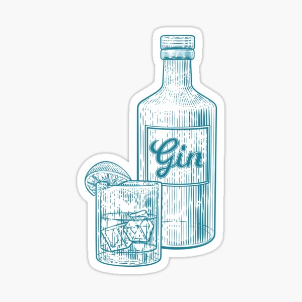 GYM or GIN sticker Water/Drink Bottle Stickers Novelty vinyl sticker/decal 