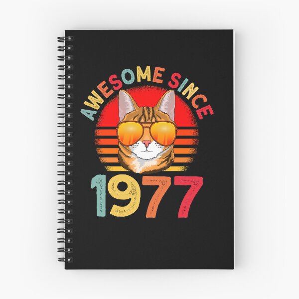 Item preview, Awesome since 1977 Cat vintage 45th Birthday designed and sold by Ibu83.