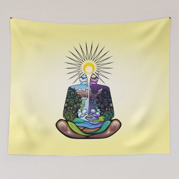Item preview, Psychedelic meditating Nature-man designed and sold by Andrei Verner.