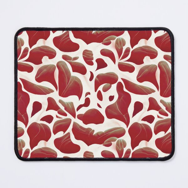 Item preview, White and Red Abstract Flying Leaves | Red Leaf Pattern designed and sold by TMBTM.