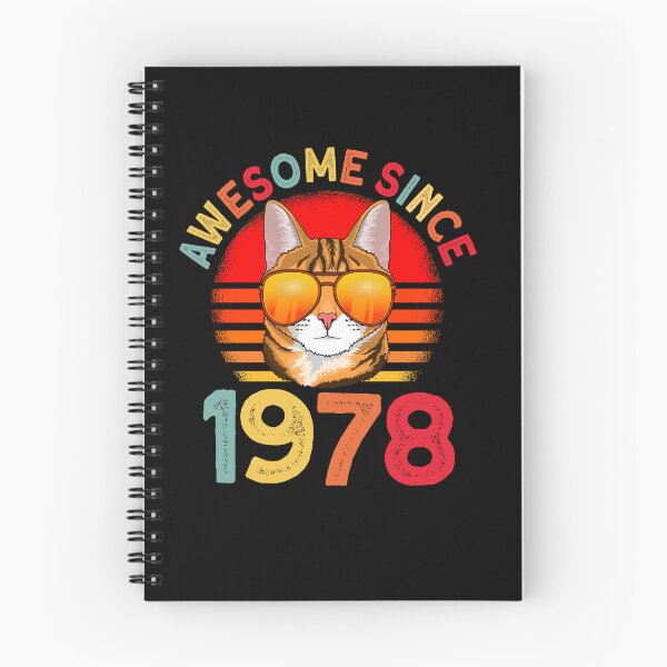 Item preview, Awesome since 1978 Cat vintage 44th Birthday designed and sold by Ibu83.