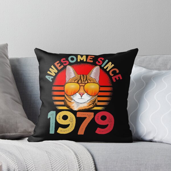 Item preview, Awesome since 1979 Cat vintage 43rd Birthday designed and sold by Ibu83.