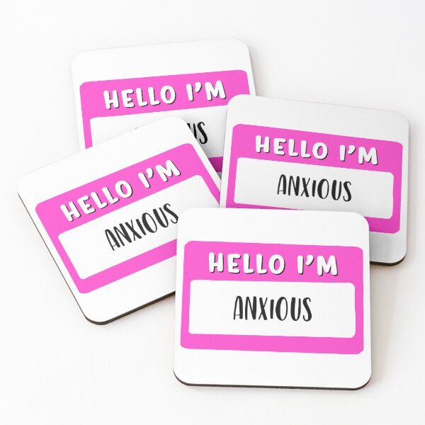Item preview, hello im anxious Social Anxiety Pink designed and sold by mariahmoniquedesign.