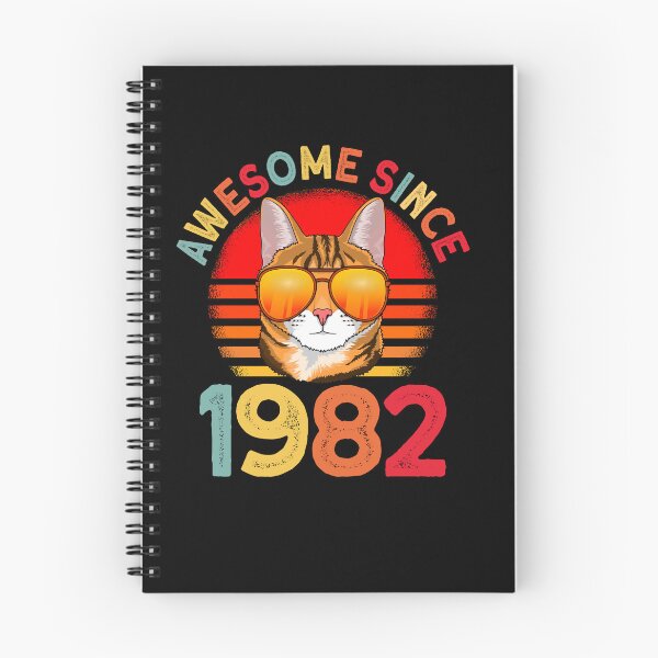 Item preview, Awesome since 1982 Cat vintage 40th Birthday designed and sold by Ibu83.