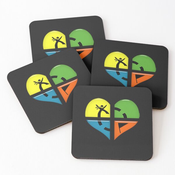 Item preview, I love geocaching heart logo pattern designed and sold by portrait4you.