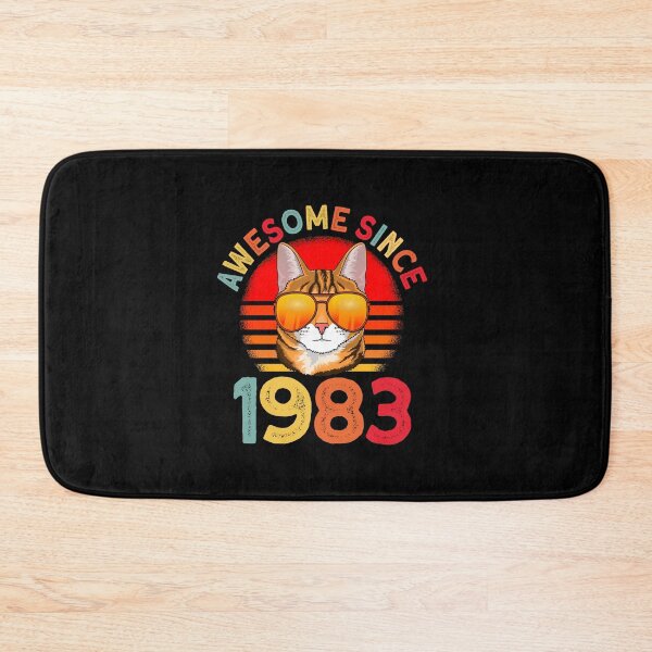Item preview, Awesome since 1983 Cat vintage 39th Birthday designed and sold by Ibu83.