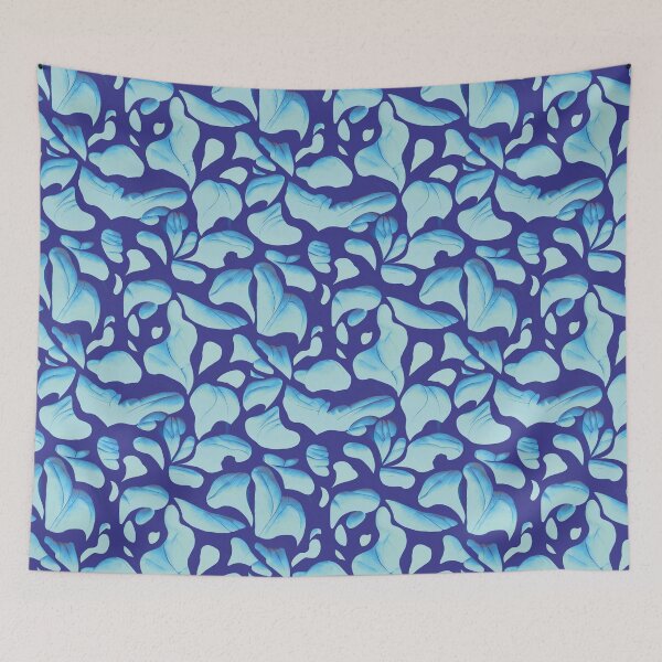 Item preview, Repeat Pattern | Blue Flying Petals designed and sold by TMBTM.
