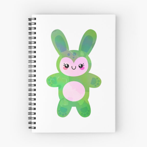 Item preview, Caprichoso lindo conejito oso de peluche verde y rosa designed and sold by CreativeCranium.