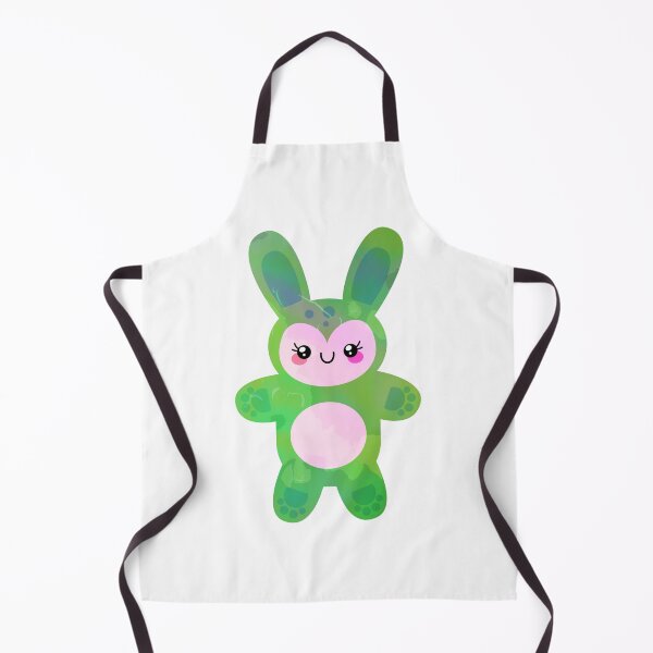Item preview, Whimsical Cute Bunny Rabbit Teddy Bear Green & Pink designed and sold by CreativeCranium.