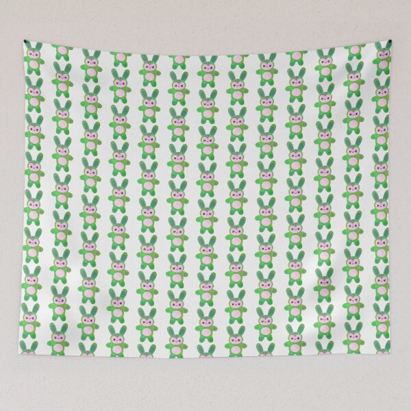 Item preview, Caprichoso lindo conejito oso de peluche verde y rosa designed and sold by CreativeCranium.